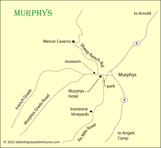map of Murphys, CA