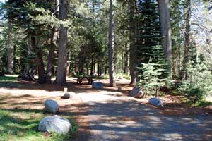 campsite at Lake Alpine, Stanislaus National Forest, California