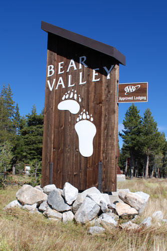 Bear Valley sign, Alpine County, California