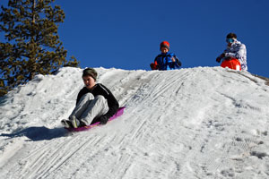 snow sliding hill at Bear Valley, CA