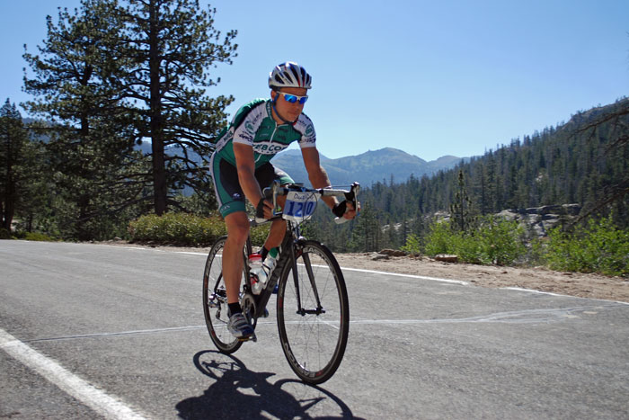 cyclist on Death Ride, Alpine County, California